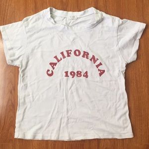 Brandy Melville California 1984 Short Sleeve Top